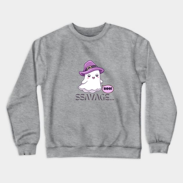 Cute ghost Crewneck Sweatshirt by Olivka Maestro